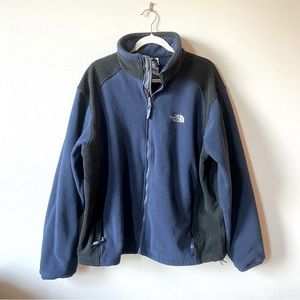 The North Face Men’s Heavyweight Fleece Navy Blue Black Full Zip - XL